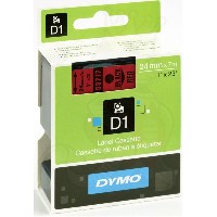 Dymo Original DirectLabel-Etiketten schwarz auf rot 53717