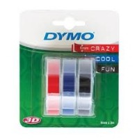 Dymo Original Prgeband 3D schwarz rot blau Blister S0847750